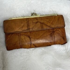 Vintage brown cowhide wallet